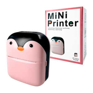 1pza Mini impresora bluetooth con forma y estampado de pingüino, recargable, variedad de colores / mini printer / 16756