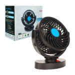 1pza Ventilador pequeño ajustable, con entrada para coche y base adherible, variedad de usos / t201 / on teck