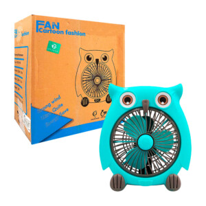 1pza Ventilador mediano con forma de búho animado, 2 velocidades y rejilla desmontable, variedad de usos / fan cartoon fashion / on teck