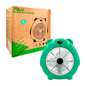 1pza Ventilador mediano con forma de oso animado, 2 velocidades y rejilla desmontable, variedad de usos / fan cartoon fashion / on teck