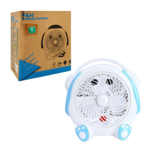 Ventilador mediano bicolor con forma de perrito animado, agarradera, rejilla desmontable y 2 velocidades, variedad de usos / fan cartoon fashion