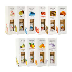 1pza Frasco con fragancia en aceite con varitas de madera, para aromaterapia, variedad de fragancias / 30ml / love in life