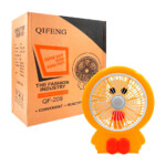 Ventilador bicolor mediano de plástico en forma de personaje, con 2 velocidades y rejilla rotable, variedad de usos/ qf-209 / 209cf