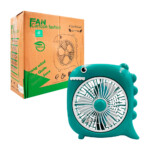 1pza Ventilador mediano de plástico en forma de dinosaurio animado, con 2 velocidades y rejilla desmontable, variedad de usos / fan cartoon fashion / on tenck