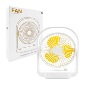 1pza Ventilador redondo de plástico, recargable, con base rotable y rueda de velocidad, variedad de colores / exquisite portable / 17586