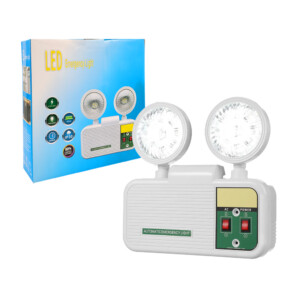 Lámpara led de doble faro para emergencias, recargable, rotable hasta 180 grados, variedad de funciones / led emergency light