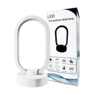 1pza Lámpara de escritorio ovalada, recargable, con base de plástico rígido y 3 modos de luz, variedad de colores / atmosphere desk lamp / l2