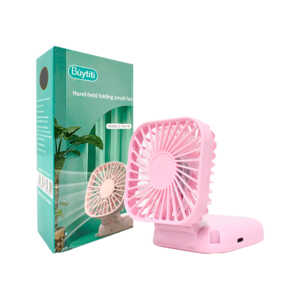 Mini ventilador recargable cuadrado con base plegable para escritorio, variedad de colores / fs-018