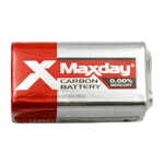 1pza Pila rectangular maxday de 9v, 6f22 / 10241