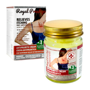 Frasco con crema - bálsamo para el alivio de la picazón 50g / antipruritic cream / 81144 / crema antiprurítica