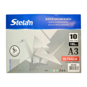 Block con 10 cartulinas de 29.7x42cm / cartulinas a3 / 860566 / cartulina blanca