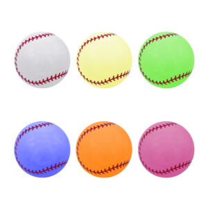 1pza Pelota de plástico inflable con estampado de béisbol, variedad de colores / 9´´ / c3531