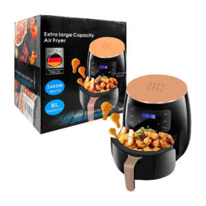 Freidora eléctrica con capacidad de 6 litros, pantalla táctil, variedad de colores / air fryer / jd13