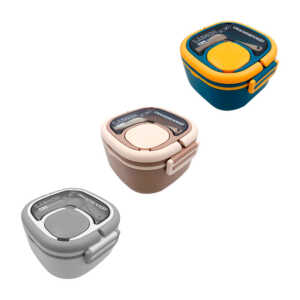 Tupper cuadrado lunch box con mini recipiente y cubierto, variedad de colores / chaozhenmei / kl-381