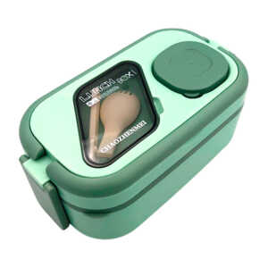 Juego de tupper ovalado lunch box de 1 compartimento con 3 tuppers, mini recipiente y cubierto, variedad de colores / chaozhenmei / kl-400