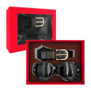Kit de regalo para dama con lentes y cinturón, variedad de colores / lu4313