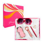 Kit de regalo para dama con lentes, reloj, diadema tipo listón, pluma - boligrafo y broche - pasador para la ropa, variedad de colores / lu4326