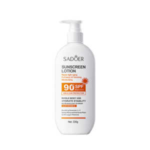 Bloqueador solar sadoer con FPS 90+ protección UV con PA++++, con aloe vera sin sensación grasosa de 220g / sd80519