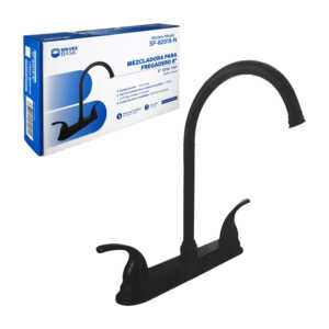 Mezcladora para fregadero color negro matte de 8in / solvex basic / sf-82019-n / 8 sink tap