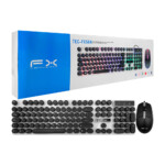 Combo mouse y teclado alambrico fx con teclas mecánicas redondas y luces rgb / electronica siglo fx / tec-fx564