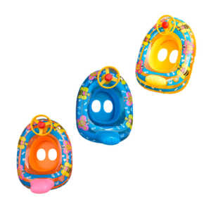Salvavidas inflable infantil con asiento, volante y estampado de stitch o abejas y mariposas, 70cm, variedad de colores / yyq-271