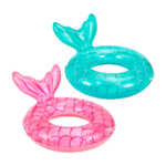 Salvavidas inflable con diseño de aleta de sirena, 80cm, variedad de colores / swimming ring / yyq-275