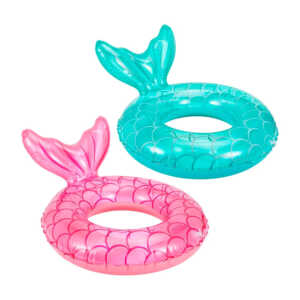 Salvavidas inflable con diseño de aleta de sirena, 80cm, variedad de colores / swimming ring / yyq-275