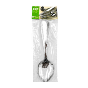 Blíster de 6 cucharas de acero inoxidable, lisas, variedad de funciones / 20cms / sfc / a7228