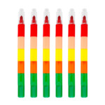 Blíster de 6 crayones con 6 puntas intercambiables, variedad de colores / 13.5cms / b4020