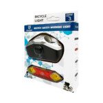 Blister de 2 luces led para bicicleta, luz delantera recargable con 3 modos y luz trasera recargable con 8 modos de iluminación, variedad de usos / bicycle light / bl-2005