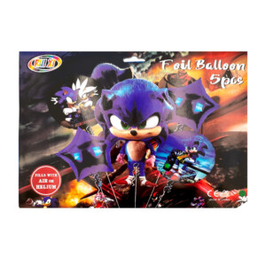 Set de globos temáticos para fiesta, con 2 globos de estrella, 2 globos estampados y 1 globo en forma de sonic / foil balloon / bq426