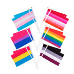 1pza bandera pequeña con estampado de la comunidad LGBQT+ 14x21cm variedad de modelos / bt-1730-1