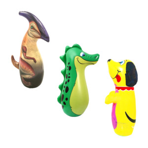 Juguete inflable para golpear de 70 cm, con forma de animal animado, variedad de diseños / c3944