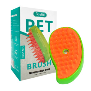 Cepillo de baño con lanzador de spray para mascotas, variedad de colores / cw-2050