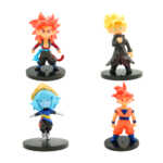 Paquete con 6 figuras coleccionables con forma de personajes de dragon ball + base circular negra, variedad de modelos / dm5262