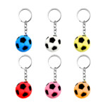 1pza Llavero colgante en forma de balón de fútbol, con aro para llaves, variedad de colores /  f1394 / 9x2cms