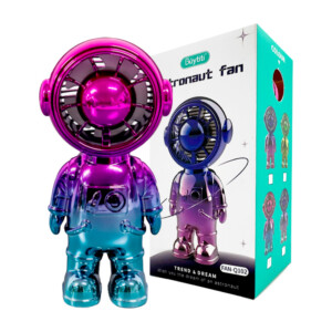 Mini ventilador recargable portátil bicolor con diseño de astronauta, variedad de colores / astronaut fan / fan-q102
