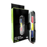 1pza Lámpara linterna recargable para bicicletas, tricolor, con diferentes modos de iluminación, variedad de usos / zh-1808