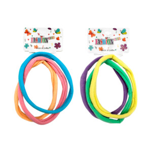 Blíster de 3 donas grandes para el cabello, lisas y elásticas, variedad de colores / 14.5cms / fashion girls