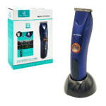 Maquinilla para cortar cabello chica, de plástico rígido, recargable, con medidas intercambiables e indicador de batería led, variedad de usos / ht-17074