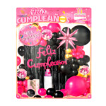 Kit decorativo de feliz cumpleaños con 48 globos de diversos tamaños, cortina, globo con frase de feliz cumpleaños, planilla de pegatinas para globo y tira de cadena transparente / yongli / jp-l009