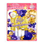 Kit decorativo de feliz cumpleaños con 51 globos de diversos tamaños, cortina, globo con frase de feliz cumpleaños, planilla de pegatinas para globo y tira de cadena transparente / yongli / jp-l014