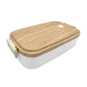 Tupper rectangular térmico con tapa tipo imitación madera / kl-348