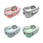 Tupper rectangular lunch box con 6 compartimientos, mini recipiente y cubierto, variedad de colores / chaozhenmei / kl-383