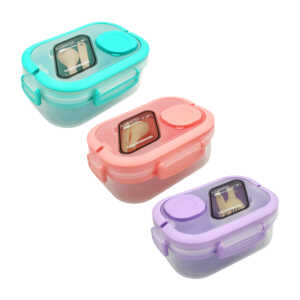 Tupper rectangular lunch box con 4 compartimientos, mini recipiente y cubierto, variedad de colores / chaozhenmei / kl-401