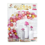 Kit decorativo con 98 globos de diversos tamaños y 2 tiras de cadena transparente / qq-y016
