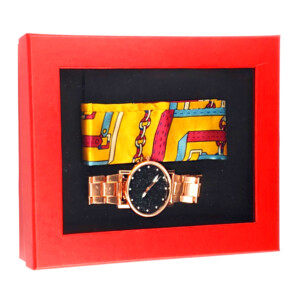 Kit de regalo para dama con reloj y diadema tipo listón para el cabello, variedad de colores y diseños / lu4331 / lu4312