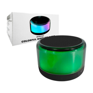 Mini bocina cilindrica bluetooth recargable con luz rgb 360 y entrada tf, variedad de colores / bocina h2 / lu7476