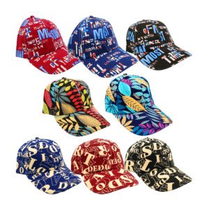 Gorra de tela broche ajustable con estampado, variedad de colores y modelos / lu7527