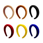 1pza diadema para el cabello lisa, tela aterciopelada y acolchonada, variedad de colores / lu7543 / hand made